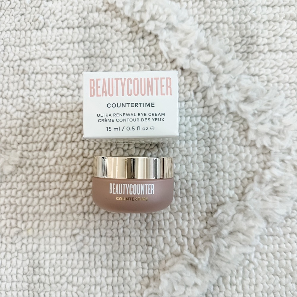 beautycounter Countertime Eye Cream in soft pink-taupe jar